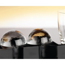 Better Kitchen Products Crystal-Clear Ice Ball Maker, 2-Cavity Mold, Large Ice Sphere Trays, Jumbo 2.4 Inch Ice Balls