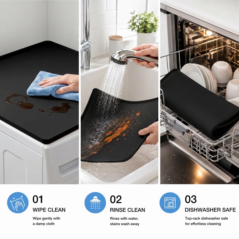 Abalter 1pcs Washer and Dryer Topper Protector Mat 27" x