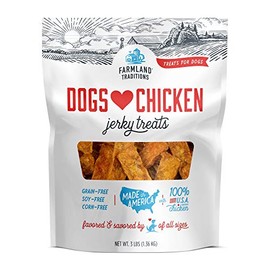 Farmland Traditions Dogs Love Chicken Premium Jerky Treats for Dogs (3 lbs. USA Raised Chicken)