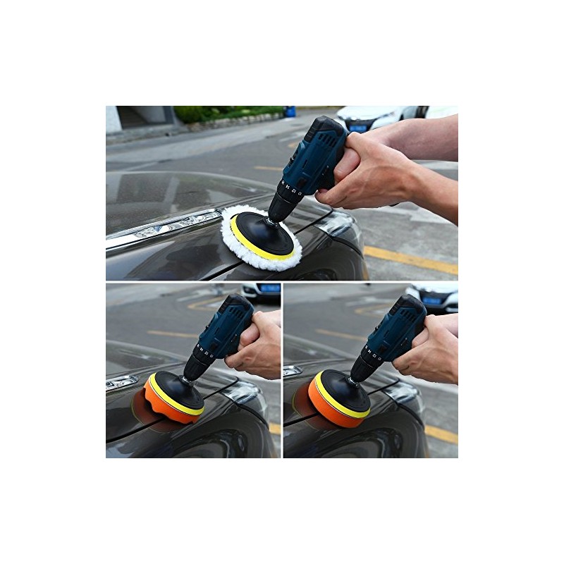 7pcs Esponja de Pulidora de Coche Pulidoras para Coche Kit