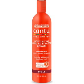 CANTU - Crema humectante activadora de rizos con manteca de karité para cabello natural, 12 onzas