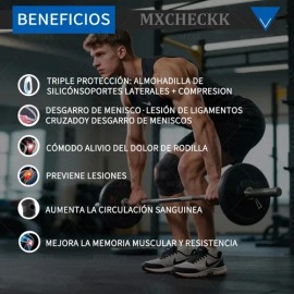 2 Pzs Rodillera Ortopedica De Neopreno Deporte Sujeta Rotul Mxcheckk Negro Color                                                                      
