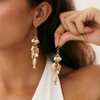Gold Starfish Shell Dangle Earrings for Women Beach Seashell Earrings