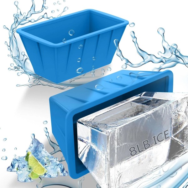 No Brand Extra Large Ice Cube Molds 2Pack 16LB Silicone