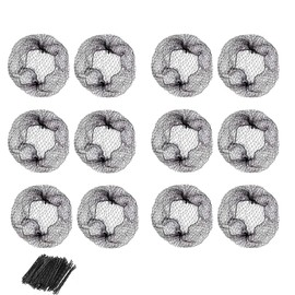 40 Stück Unsichtbare Haarnetze für Ballett, Tänze und Haarstyling – Elastische Haarnetze mit 50 Clips, Perückennetz für Mädchen und Frauen, Schwarz
