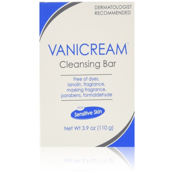 Vanicream Cleansing Bar 3.9 oz For Sensitive Skin, Pack of 4