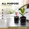 ATERET 5 Gallon Black Metal Bucket & Lever Lock Pail
