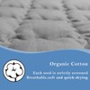 LAXVAPIU Grounding Mat Cotton Bed Pad Silver Fiber Quilted Grounded