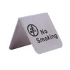 ULTECHNOVO 3pcs Stainless Steel No Smoking Table Tent Sign Double-sided