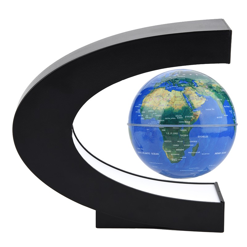 Floating Globe Magnetic Levitation Rotating Globe with Colorful LED Light