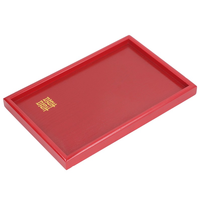 Wood Serving Tray Decorative Serving Platter Snack Fruit Plate for