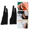 CAXUSD 4pcs Artist Drawing Glove Two Finger Sketching Gloves Anti-Slip