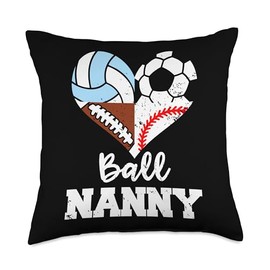 Ball Nanny Soccer Football Baseball Volleyball Player Throw Pillow