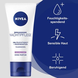 Nivea Sensitive Night Cream for Sensitive Skin, 1 x 50 ml