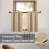 XTMYI Beige Waterproof Blackout Short Curtains 30x30 Inch Length