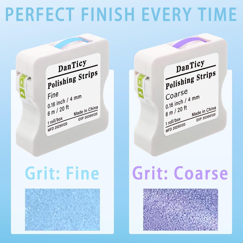 Dental Polishing Strips, 4mm Interdental Resin Surface Sanding Files, 2