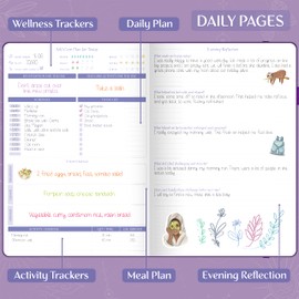 Legend Self-Care Journal – Guided Daily Reflection Journal to Support Mental & Physical Health – Daily Mood, Meditation & Personal Development Notebook – 26.5x18.5cm, Lasts 3 Months (Purple)