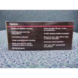 STI model #STI-6400, STI Exit Stopper, Multifunction Door Alarm, Red.