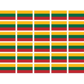 Womaha 30 Sheets Lithuania Flag Temporary Tattoos Fans Face Tattoo Stickers for Adults