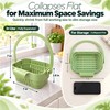 Foldable Hanging Sink Drain Basket Collapsible Kitchen Faucet Food Strainer