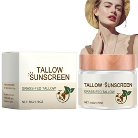 Beef-Tallow Balm,Beef-Tallow Sunscreen Spf 50+,Deeply Nourishing Beef-Tallow for Skin,Korean Sunscreen for Face,Beef-Tallow Grass Fed Bee-Tallow,Face Sunscreen for Dry Skin,Beef-Tallow Moisturizer