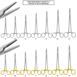 DEXSUR Professional Mayo Hegar Needle Holder - High-Quality Stainless Steel, Ergonomic Design, Corrosion Resistance, and Smooth Finish, 6 Inch