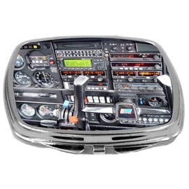 Rikki Knight Compact Mirror, Flight airplane Cockpit