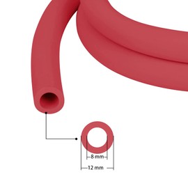 stonylab Red Vacuum Rubber Tubing, 45/64 inch OD 5/16 inch ID Vacuum Tubing Natural Rubber Tube for Vacuum, 5/16 x 15/32 inch Fit on stonylab Glassware Labware, 3.3 Feet