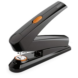 Novus B8fc Flat Clinch Stapler, Power on Demand=70% Less Effort, 50 Sheet Capacity, German Engineered, Staple|Pin|Tack, Black (020-1673)