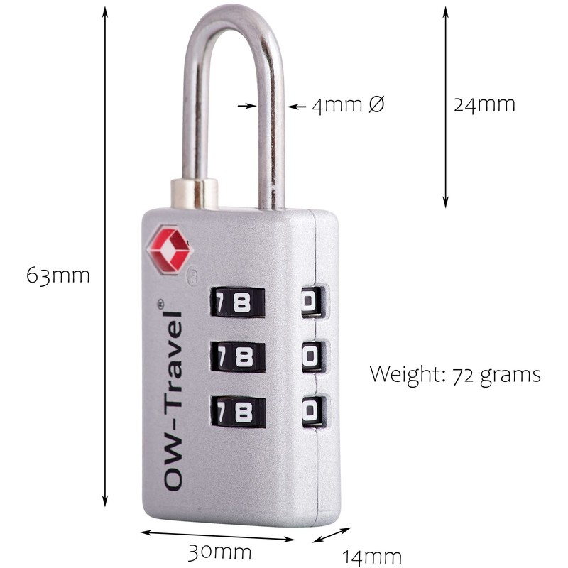 TSA Approved Luggage Locks Suitcase Locks with Indicator Open Alert