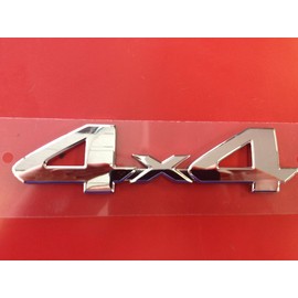1pc OEM 4X4 Emblem Badge 3D Logo Compatible with Rear Tailgate 2005-2018 4 X 4 (Chrome)