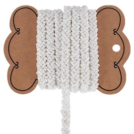 FINGERINSPIRE 2.5 Yards/2.28M Beaded Lace Ribbon 7mm Wide White Color Glass Beads Trim Polyester Sewing Ribbon Trimming Edge for DIY Craft Costume Wedding Bridal Dress Gown Home Decoration