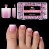 EBANKU Uñas postizas francesas para los dedos de los pies,