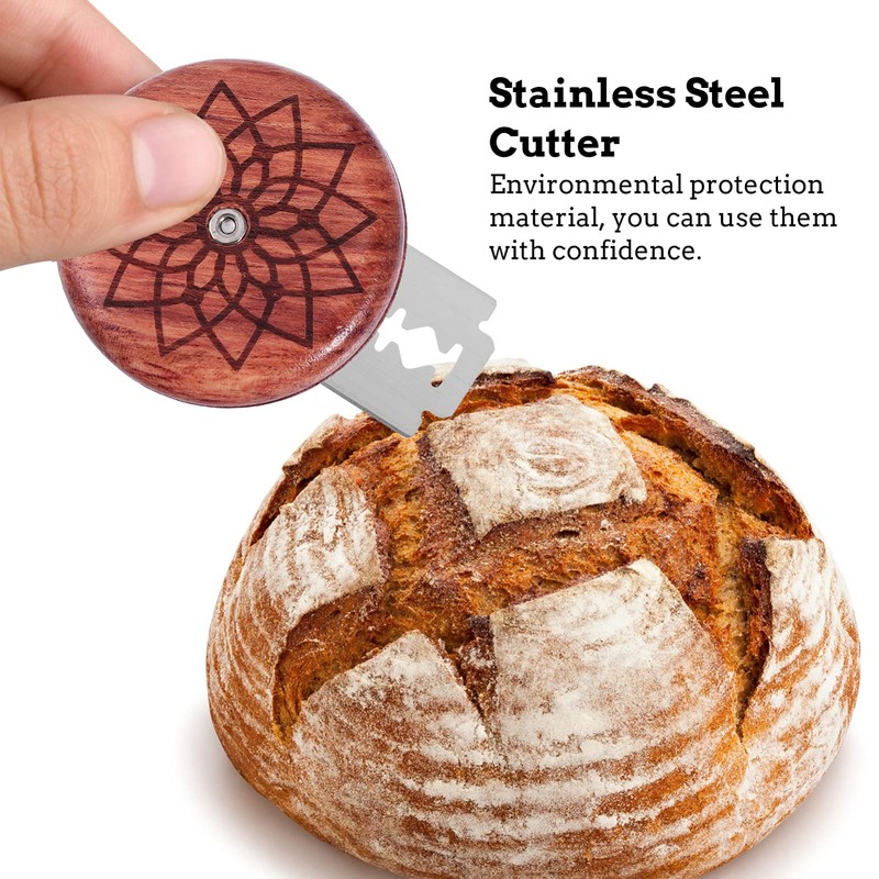 DOITOOL Bread Lame Cutter,Wooden Bread Bakers Lame Slashing Tool with
