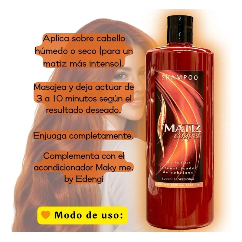 Kit Shampoo 1lt Copper + Tratamiento Intensificador Copper