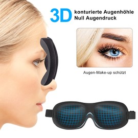 Molirex 3D Sleeping Mask Night Mask - Pack of 2 Sleeping Glasses Women and Men with Adjustable Strap Eye Mask