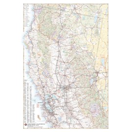 Benchmark Maps: Northern California Recreation Wall Map - 26 x 37 inches