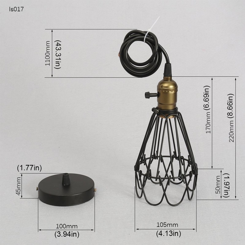 2 x E27 Vintage Pendant Light Ceiling Lighting Loft Style