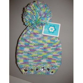 Winter Girls CUTE Knit Pom-Pom Beanie Cap (One Size) BRAND NEW W TAGS