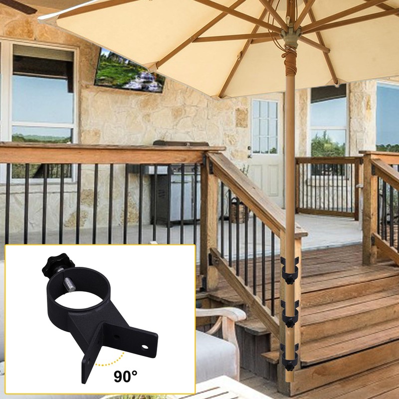 VANROUG Deck Patio Umbrella Holder,Patio Umbrella Holder Corner Mount Bracket