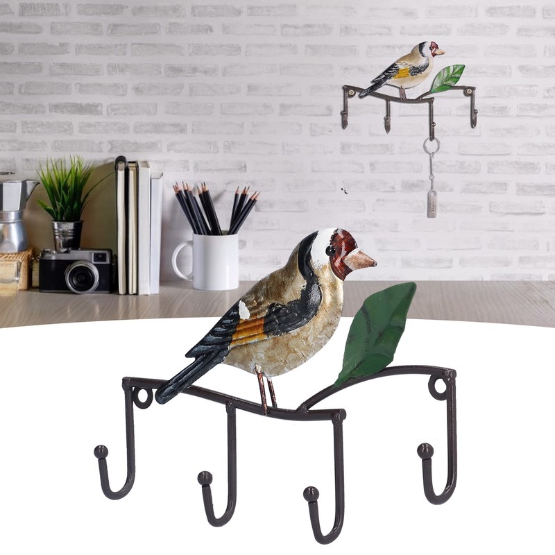 Key Hook Iron Bird Wall Hook Key Hanger Door Coat