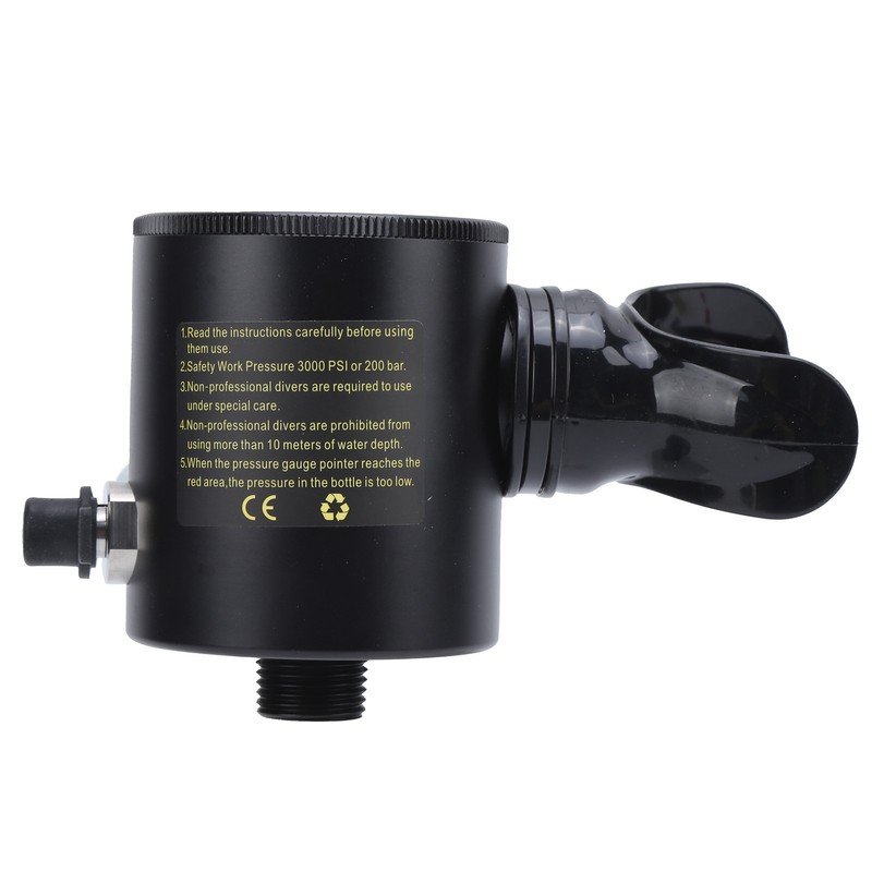 DIDEEP 0.5L Scuba Oxygen Cylinder Head Breather Valve Adapter for