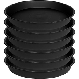 Ukipos Paquete de 6 Platillos para Plantas, Platos de Maceta, Bandejas de Plástico para Macetas Resistente de 6 Pulgadas (15.25cm) para Interiores y Exteriores.
