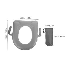 ORFOFE Toilet Bowl Seat Covers Inflatable Pads Suction Cup Lightweight Pvc Cushion for Elderly Travel