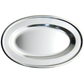 Nagao 92108 Tsubamesanjo Oval Plate, 8 Inches, 7.7 inches (19.5 cm), 18-0 Stainless Steel, Made in Japan