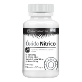 HEALTHADDICTION - Óxido Nítrico Suplemento para Rendimiento Deportivo y Circulación con L-Arginina, L-Citrulina y Beta Alanina - 90 Cápsulas de 845 mg