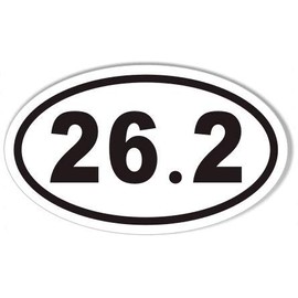 26.2 Marathon Oval Bumper Sticker