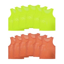 VOGRYE Pinnies Set of 12/24 Scrimmage Vests, Team Practice Sports for Child Youth/Adult, Lightweight Basketball Jersey