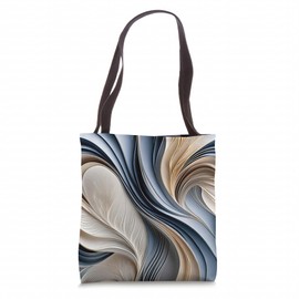 Golden Air - Soft Blue and Gold Flowing Abstract Tote Bag