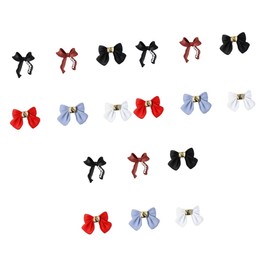 Beavorty 18pcs Unique Nail Art Stickers Bowknot Design Manicure Decorations Nail Decals for Diy